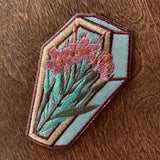 Oleander Embroidered Iron On Patch