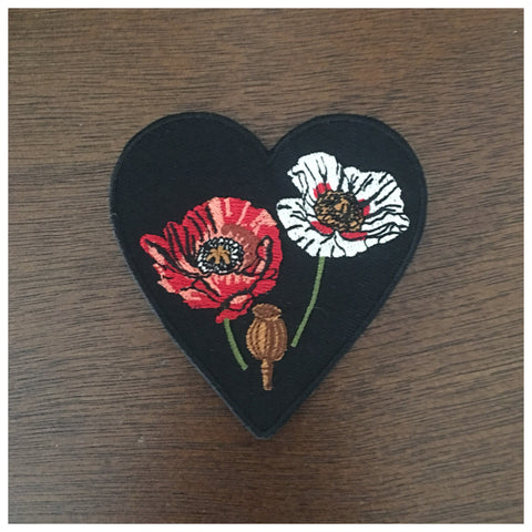 Opium Poppy Embroidered Patch