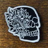 Azalea on a Skull Embroidered Patch