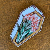 Oleander Embroidered Iron On Patch